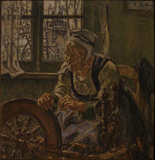 Germain David-Nillet Le fil casse Norge oil painting art